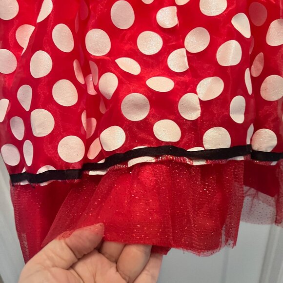 Disney Minnie Mouse Dress-Sz 8 Girls-Costume Dress Up-Play Dress-Velcro-Festive - Picture 10 of 16